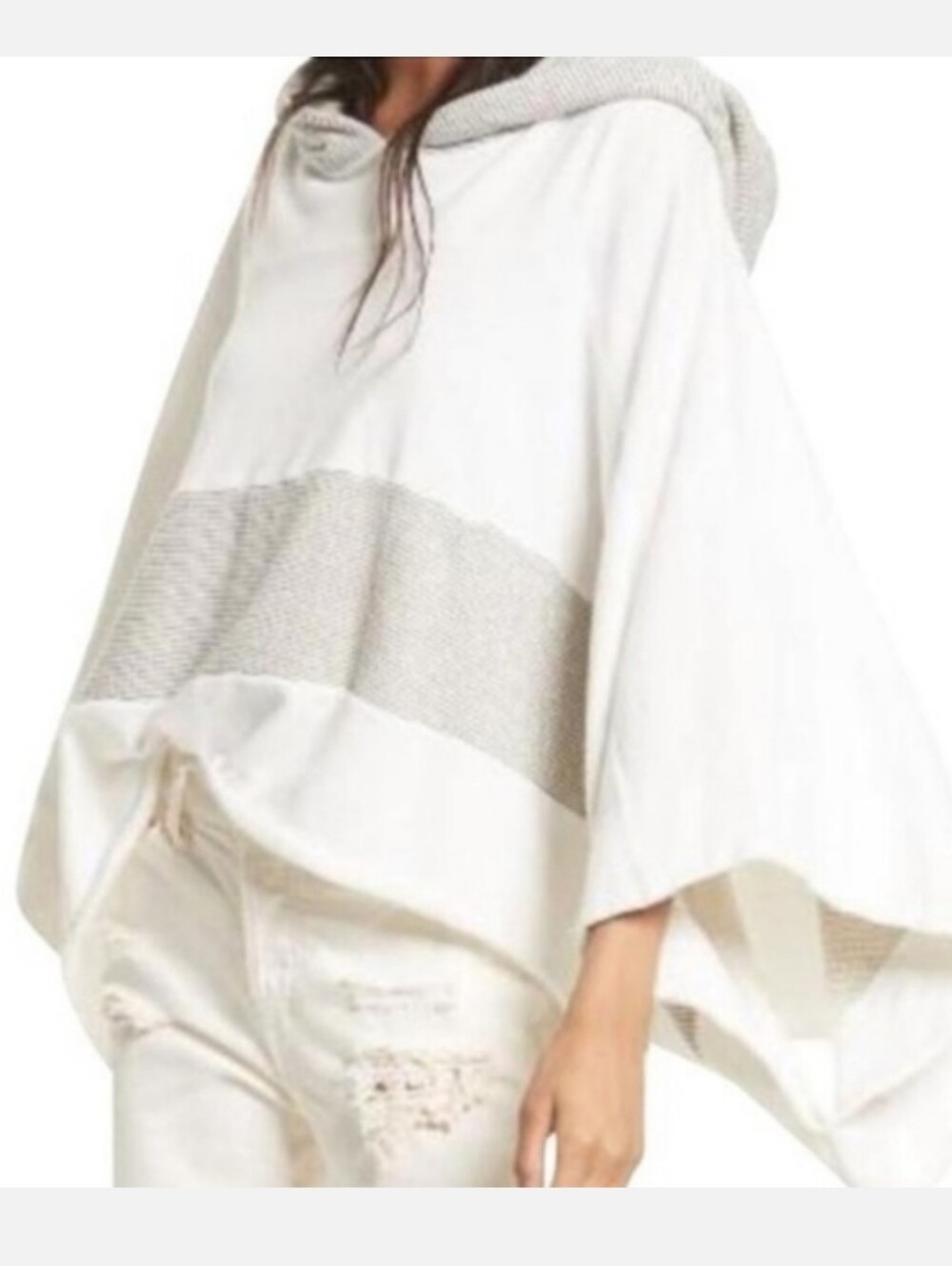 Free People Never Say Never Hooded Poncho Size M/L